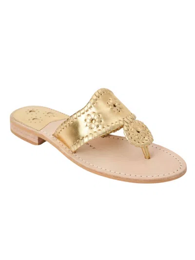 Jack Rogers Women's Jacks Flat Sandal In Gold/gold