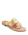 Jack Rogers Jacks Flip Flop In Gold/gold