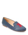 Jack Rogers Lobster Embroidery Loafer In Midnight