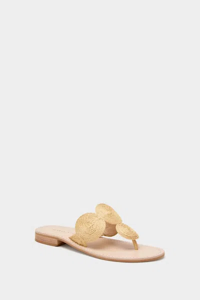 Jack Rogers Women's Margo Flat Raffia Sandals In Natural In White