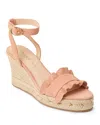 Jack Rogers Women's Rozette Ruffle Wedge Sandals In Toast