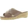 Jack Rogers Womens Mixed Media Leather Wedge Sandals