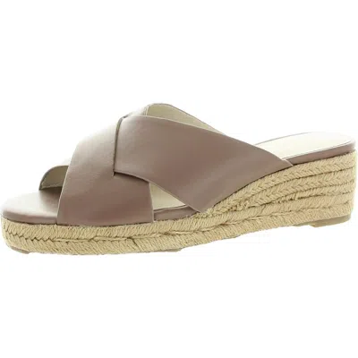 Jack Rogers Womens Mixed Media Leather Wedge Sandals In Multi