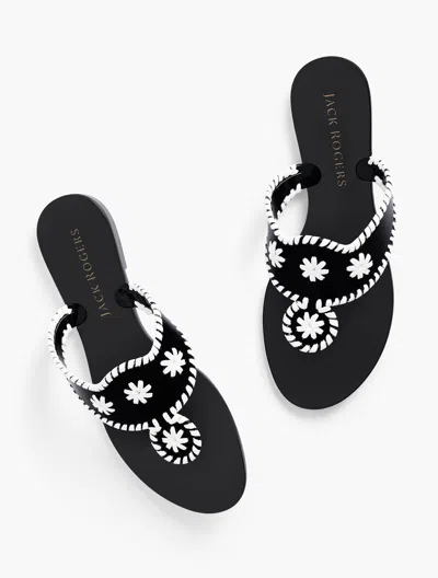 Jack Rogersâ® Jacks Jelly Sandals - Black/white - 11m Talbots In Black,white