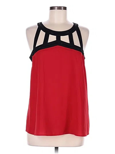 Pre-owned Jack Sleeveless Top Red Halter Neckline Tops