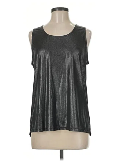 Pre-owned Jack Sleeveless Top Silver Metallic Pattern Scoop Neck Tops