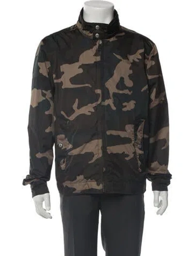 Pre-owned Jack Spade Camouflage Print Windbreaker In Gray