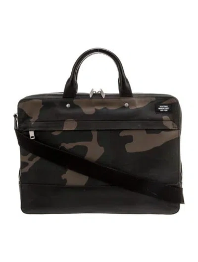 Pre-owned Jack Spade Canvas Briefcase In Black