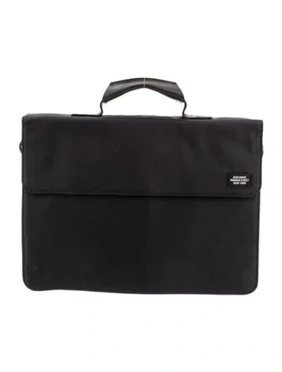 Pre-owned Jack Spade Canvas Briefcase In Black