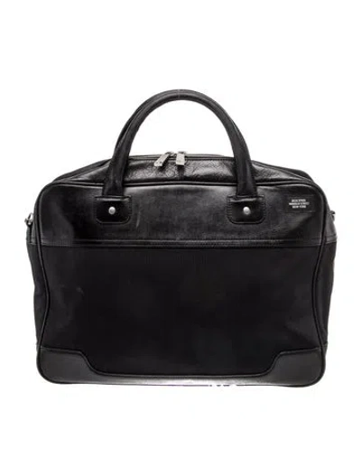 Pre-owned Jack Spade Canvas Briefcase In Black