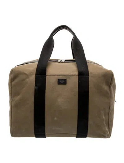 Pre-owned Jack Spade Canvas Briefcase In Green