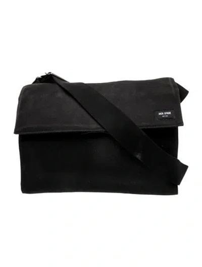 Pre-owned Jack Spade Canvas Messenger Bag In Black