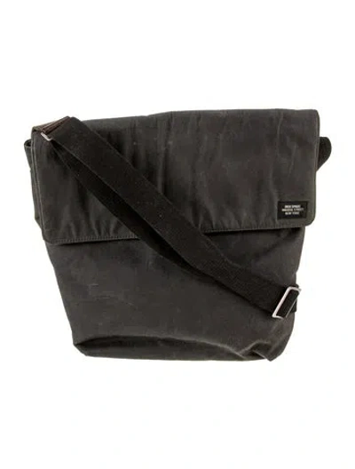 Pre-owned Jack Spade Canvas Messenger Bag In Black
