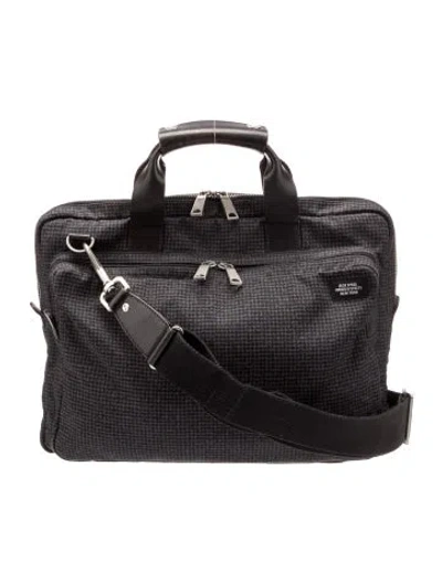 Pre-owned Jack Spade Canvas Messenger Bag In Black