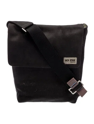Pre-owned Jack Spade Canvas Messenger Bag In Black