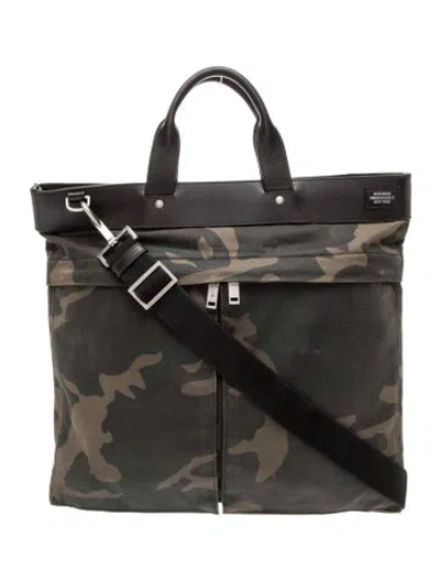Pre-owned Jack Spade Canvas Messenger Bag In Black
