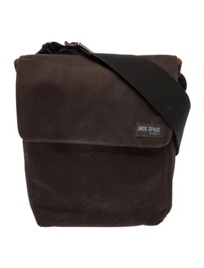 Pre-owned Jack Spade Canvas Messenger Bag In Brown
