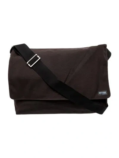 Pre-owned Jack Spade Canvas Messenger Bag In Brown