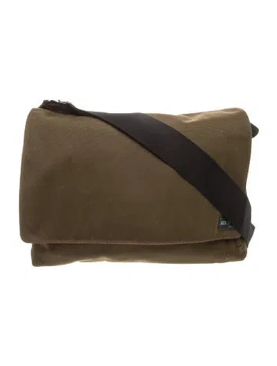Pre-owned Jack Spade Canvas Messenger Bag In Green