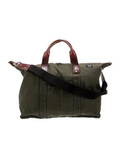 Pre-owned Jack Spade Canvas Overnight Bag In Green