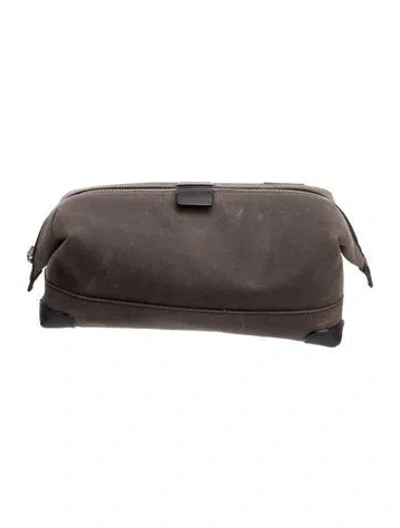 Pre-owned Jack Spade Canvas Pouch In Gray