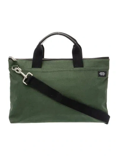 Pre-owned Jack Spade Canvas Tote In Green