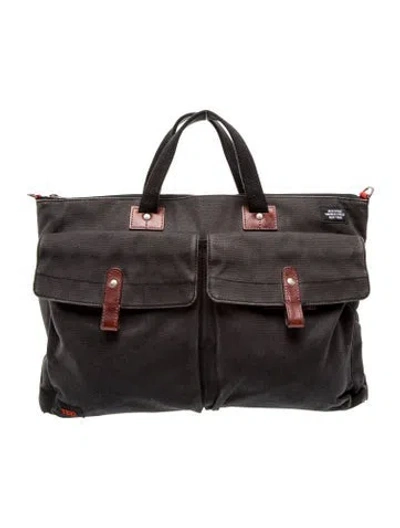 Pre-owned Jack Spade Canvas Weekender Bag In Black