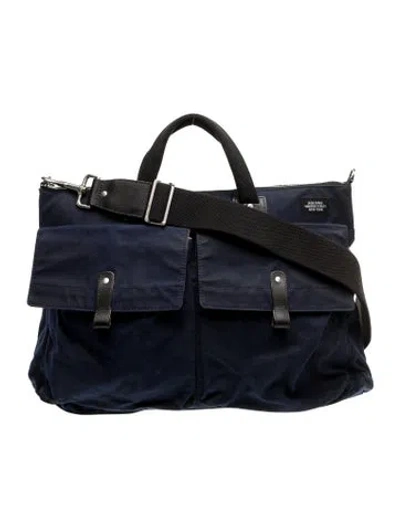 Pre-owned Jack Spade Canvas Weekender Bag In Blue