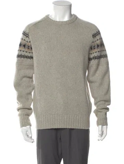 Pre-owned Jack Spade Lambswool Graphic Print Pullover W/ Tags In Neutral