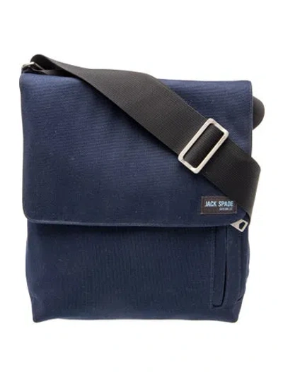 Pre-owned Jack Spade Leather Messenger Bag In Blue