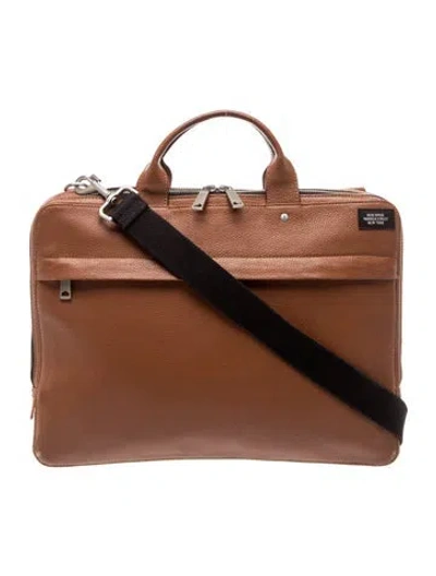Pre-owned Jack Spade Leather Messenger Bag In Brown
