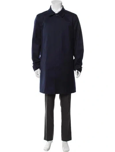 Pre-owned Jack Spade Trench Coat In Blue