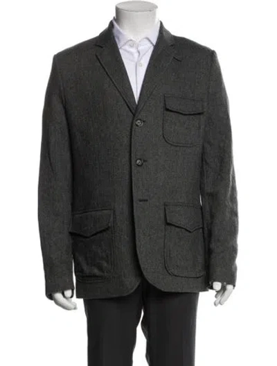 Pre-owned Jack Spade Wool Peacoat In Gray