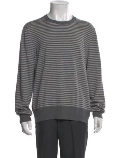 Pre-owned Jack Spade Wool Striped Pullover In Gray