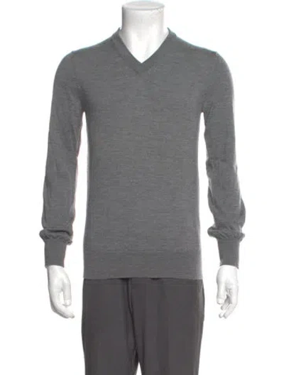 Pre-owned Jack Spade Wool V-neck Pullover In Black