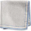 Jack Victor Alain Geometric Print Silk Pocket Square