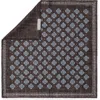 Jack Victor Anwoth Reversible Silk Pocket Square In Brown