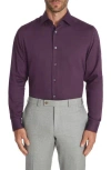 Jack Victor Aurelio Cotton & Silk Blend Dress Shirt In Plum