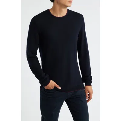 JACK VICTOR JACK VICTOR BELVEDERE TIPPED MERINO WOOL SWEATER