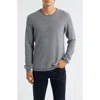 Jack Victor Belvedere Tipped Merino Wool Sweater In Gray
