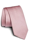 Jack Victor Bowman Solid Silk Blend Tie In Pink
