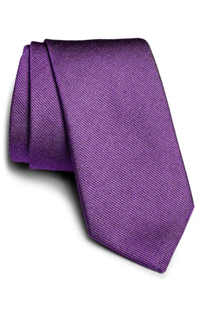 Jack Victor Bowman Solid Silk Blend Tie In Purple