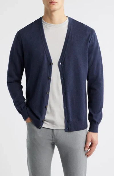 Jack Victor Charleston Cotton & Cashmere Cardigan In Blue