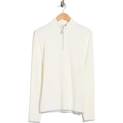Jack Victor Christopher Quarter Zip Sweater In White