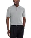 Jack Victor Cotton & Silk Knit Polo Shirt In Grey