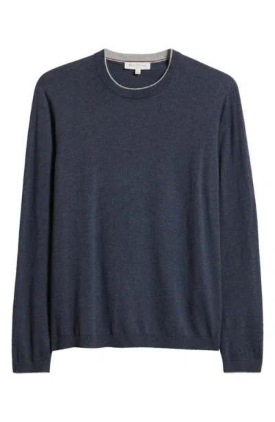 Jack Victor Dan Cotton Sweater In Blue