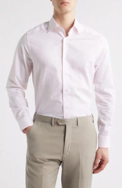 Jack Victor Danforth Stretch Cotton & Linen Blend Dress Shirt In Pink
