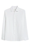 Jack Victor Linen & Cotton Shirt In White