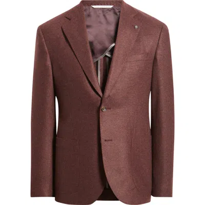 Jack Victor Darwin Burgundy Comfortwear™ Knit Cashmere Sport Coat In Brown