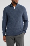 Jack Victor Daulac Quarter Zip Pullover In Navy